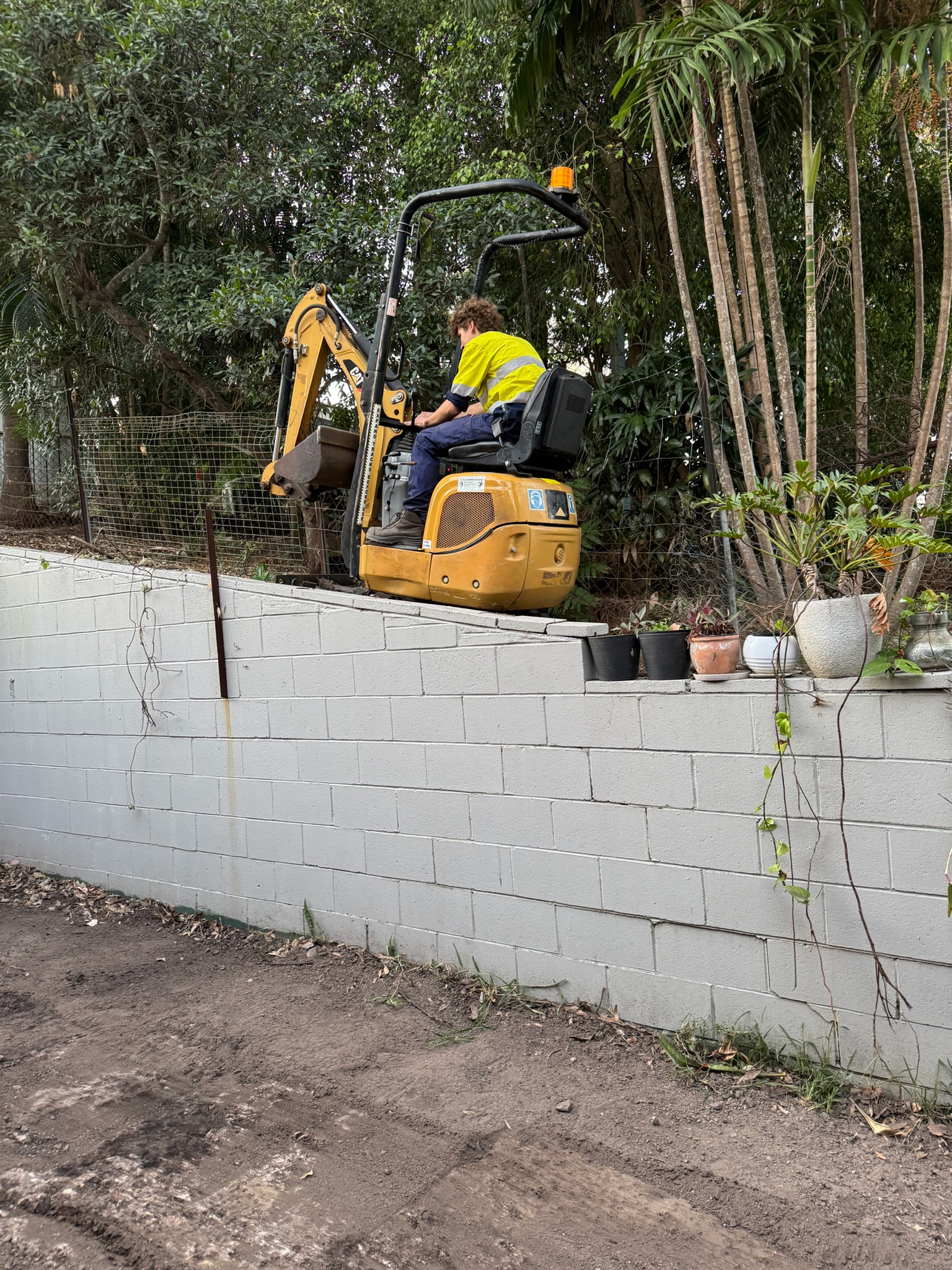 Tight access residential excavation